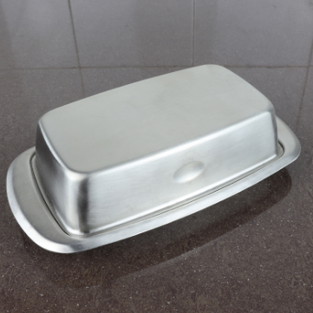 Stainless Dish With Lid Tray Holder Serving Storage