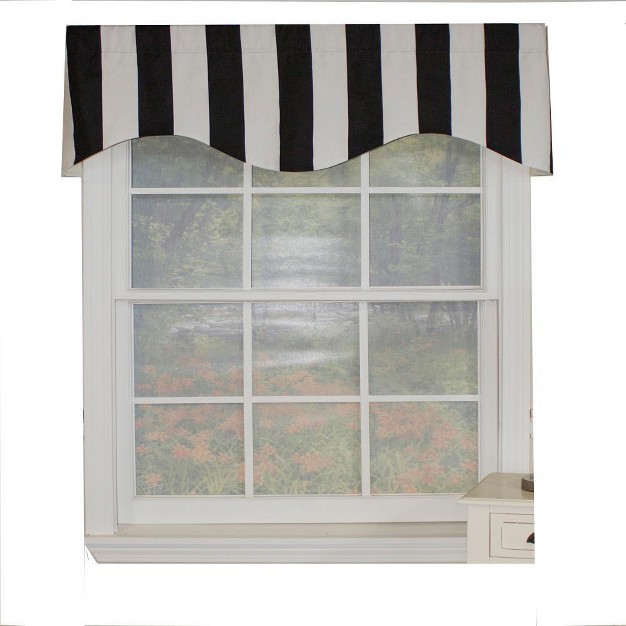 Rod Pocket Valance 50 quot X 17 quot Black By Rlf Home