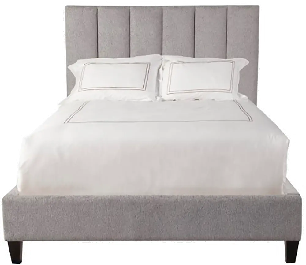 Avery Gray Queen Upholstered Bed