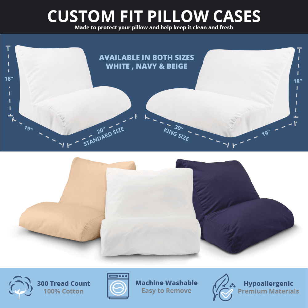 Contour Flip Pillow Fiber Fill Bed Wedge