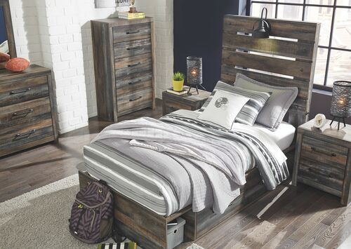 Drystan Multi Twin Bed with Dresser and Mirror