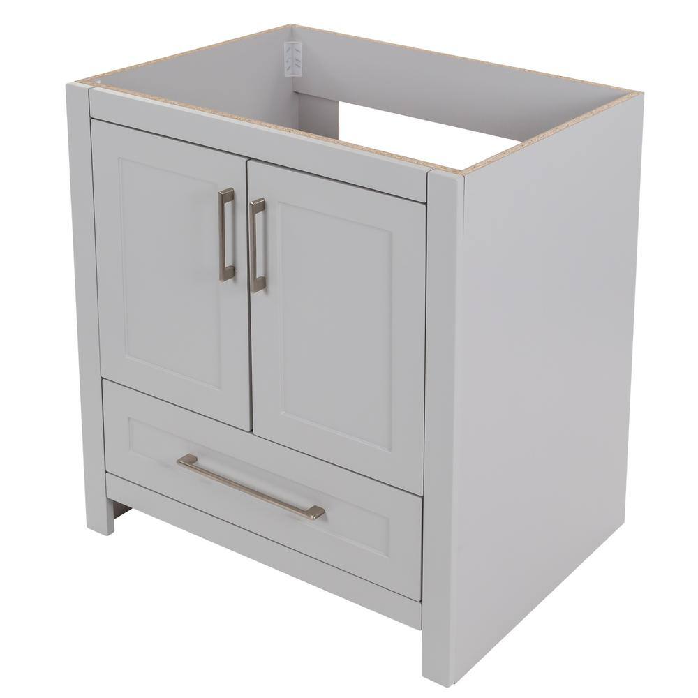 Home Decorators Collection Craye 30 in. W x 21.6 in. D x 34 in. H Bath Vanity Cabinet without Top in Pearl Gray CY30-PG