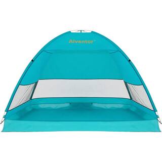 Alvantor TEAL POP UP 70 in. x 53 in. x 48 in. Instant Pop Up Portable Beach Tent Outdoor Sun Shelter Cabana UPF 50+ Carry Bag 7014