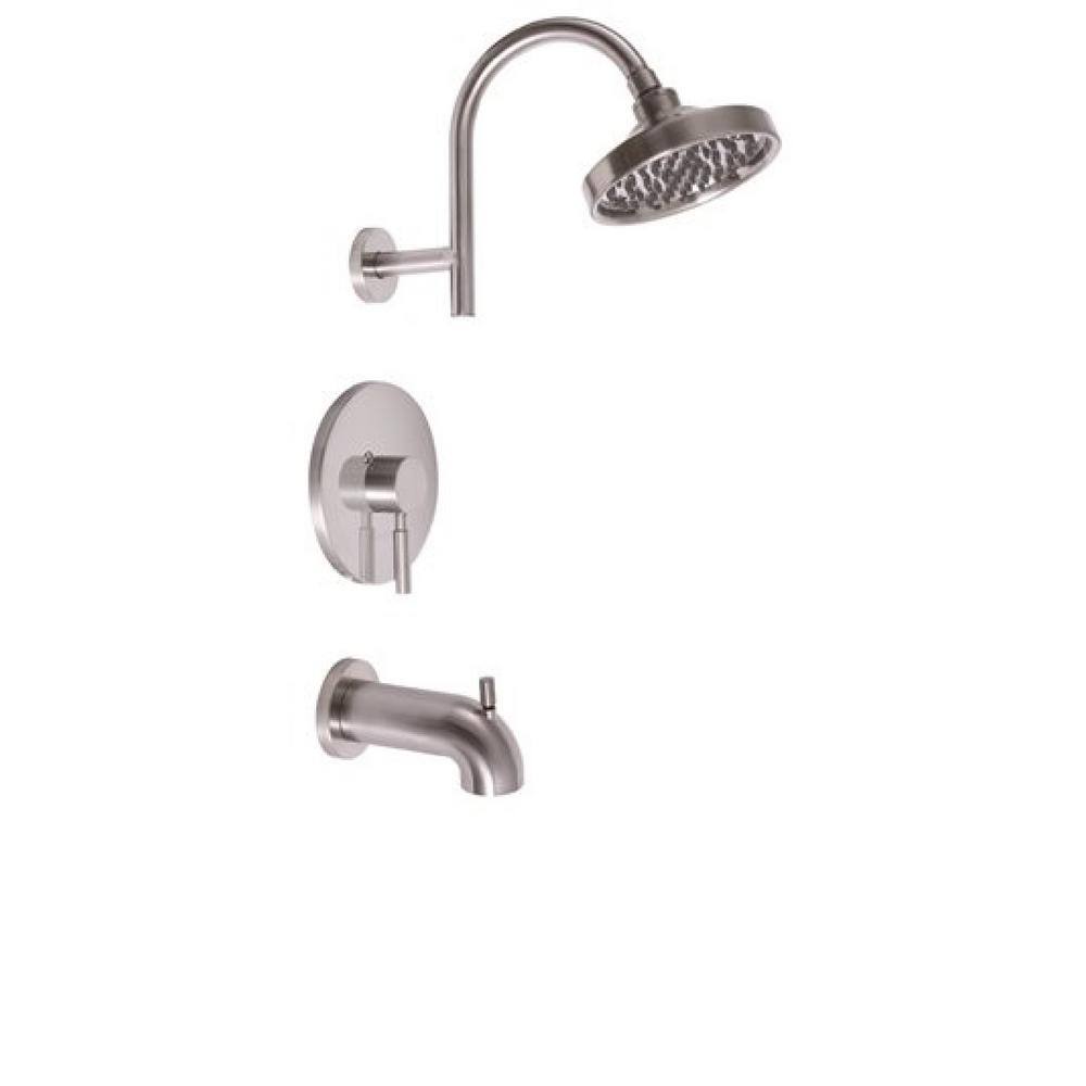 Premier Essen Single-Handle 1-Spray Tub and Shower Faucet in Brushed Nickel (Valve Included) 120094