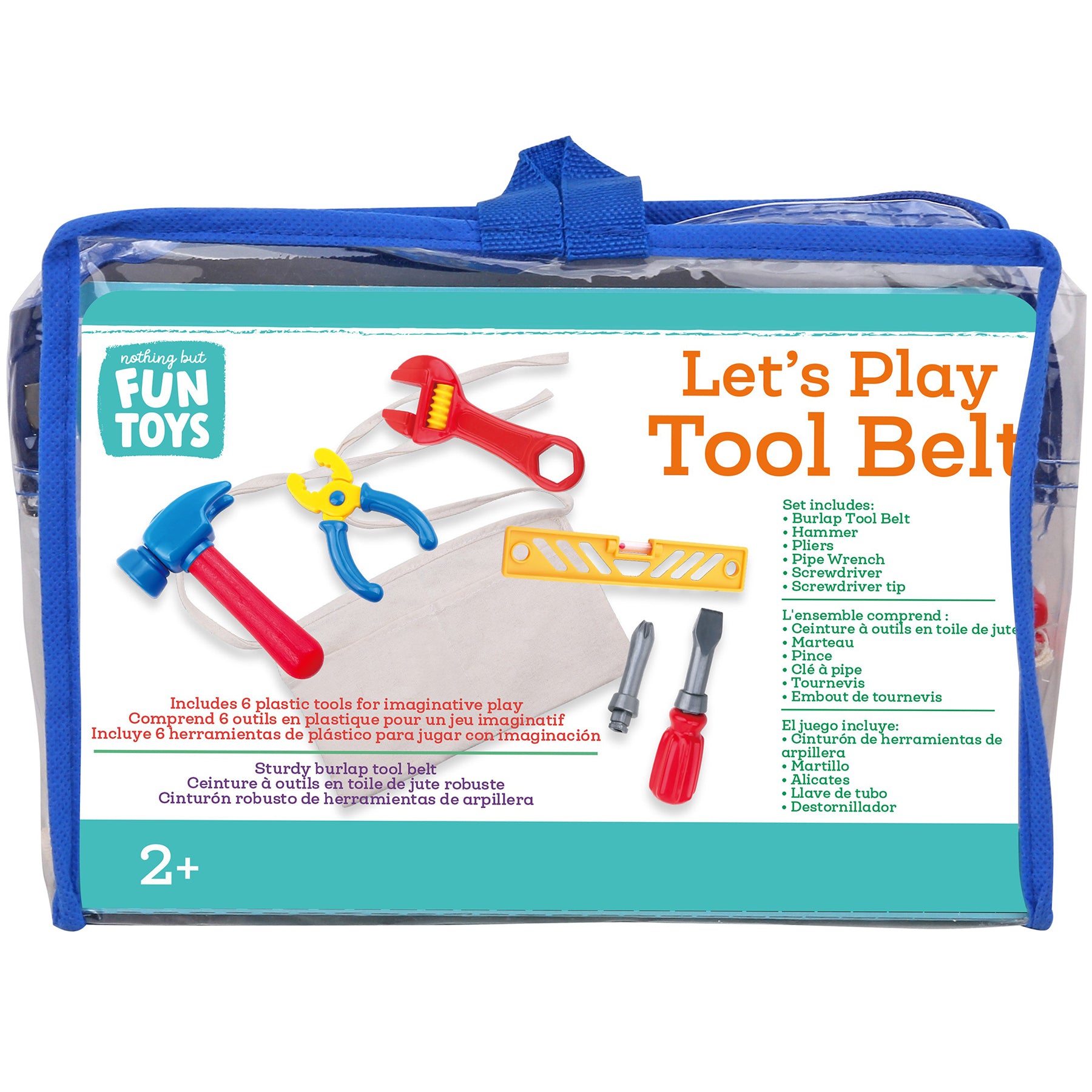 Nothing But Fun Toys Let's Play Tool Belt Playset Designed for Children Ages 2+ Years