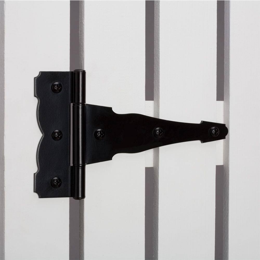 Everbilt Black Decorative Gate Hinge and Latch Set 15472