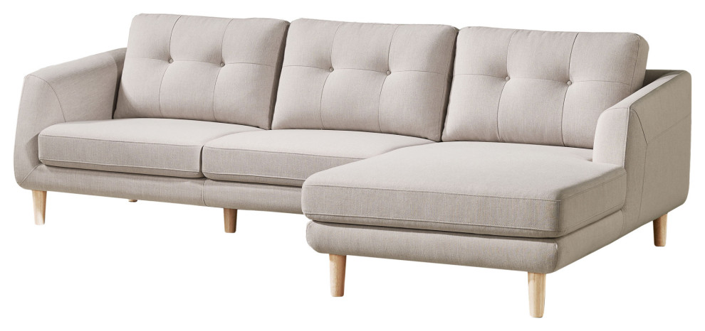 Corey Sectional  Dark Gray   Midcentury   Sectional Sofas   by Moe  x27s Home Collection  Houzz