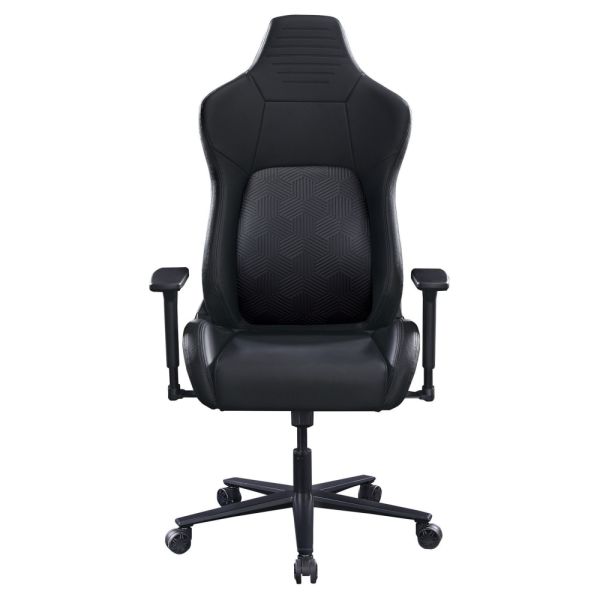 RS Gaming Vertex Faux Leather High-Back Gaming Chair， Black， BIFMA Certified