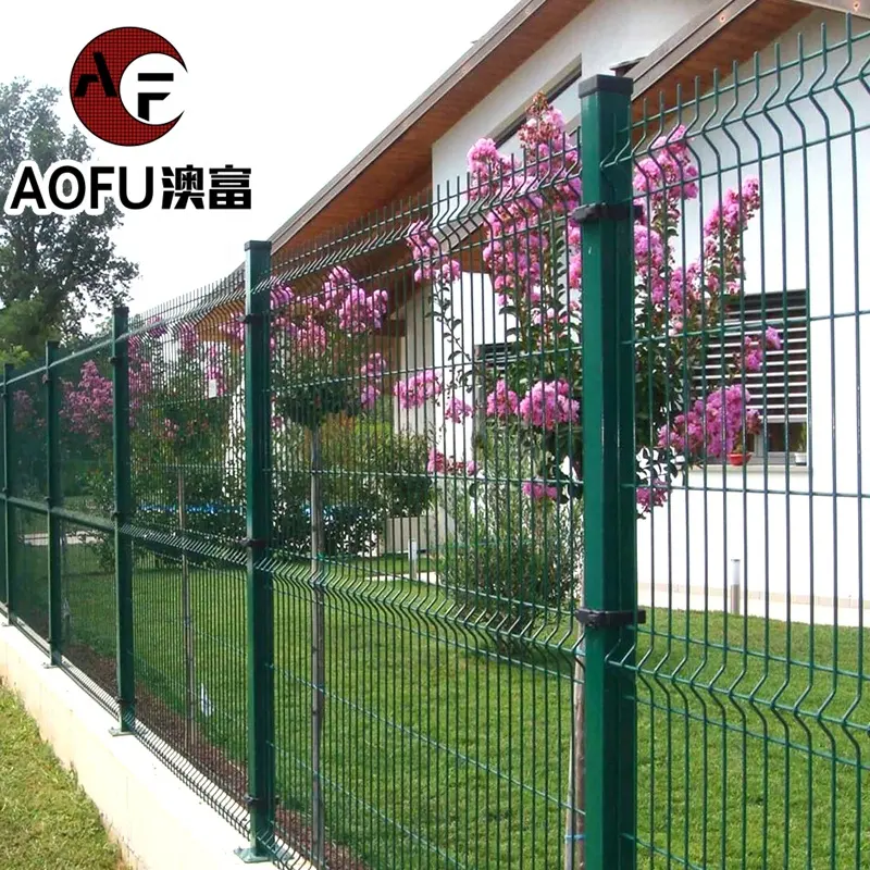 Garden metal Buildings fencing Supplies Outdoor Metal Material 3D Bending Curved Welded Steel Wire Mesh