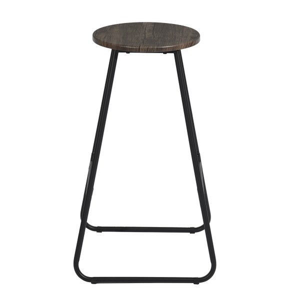 Armless Counter Stools MDF Seat with Metal Legs