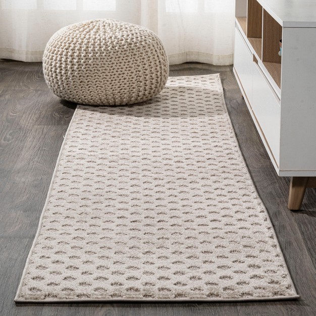 Rabat High low Pile Mini diamond Trellis Indoor outdoor Area Rug Jonathan Y