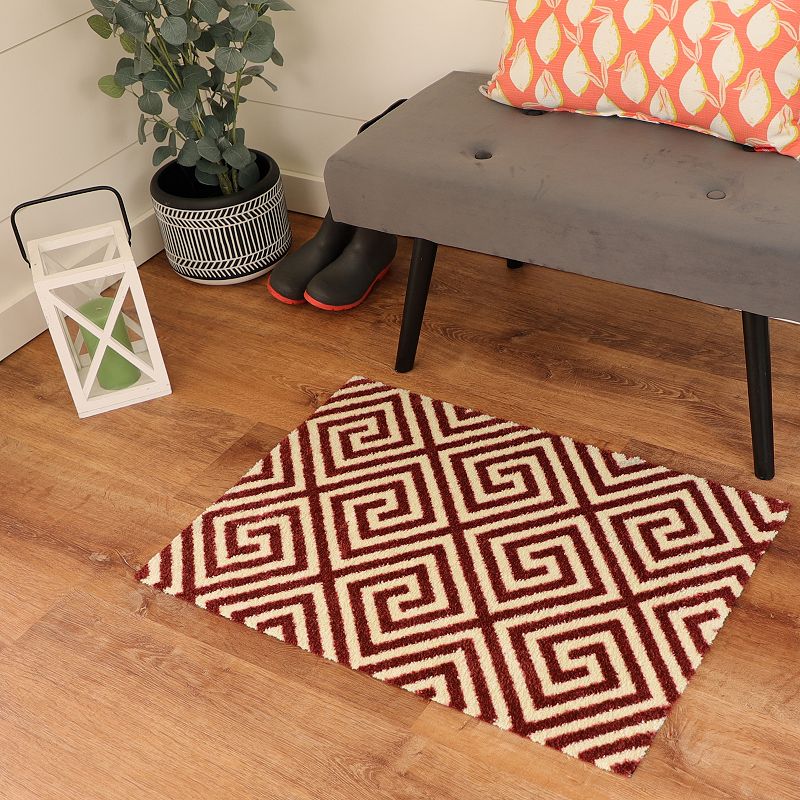 Bungalow Flooring ColorStar Greek Grid 22'' x 34'' Doormat