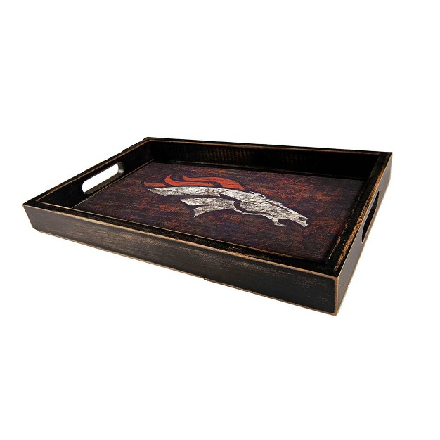 Nfl Denver Broncos Distressed Tray