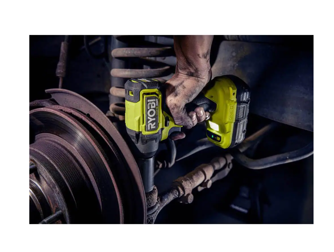 RYOBI PSBID01K-PSBIW01B ONE+ HP 18V Brushless Cordless Compact 1/4 in. Impact Driver， 3/8 in. Impact Wrench， (2) Batteries， Charger， and Bag