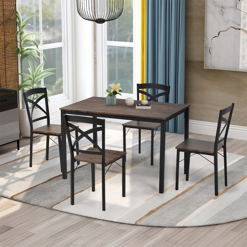 Harper   Bright Designs 5 piece Wood Dining Set