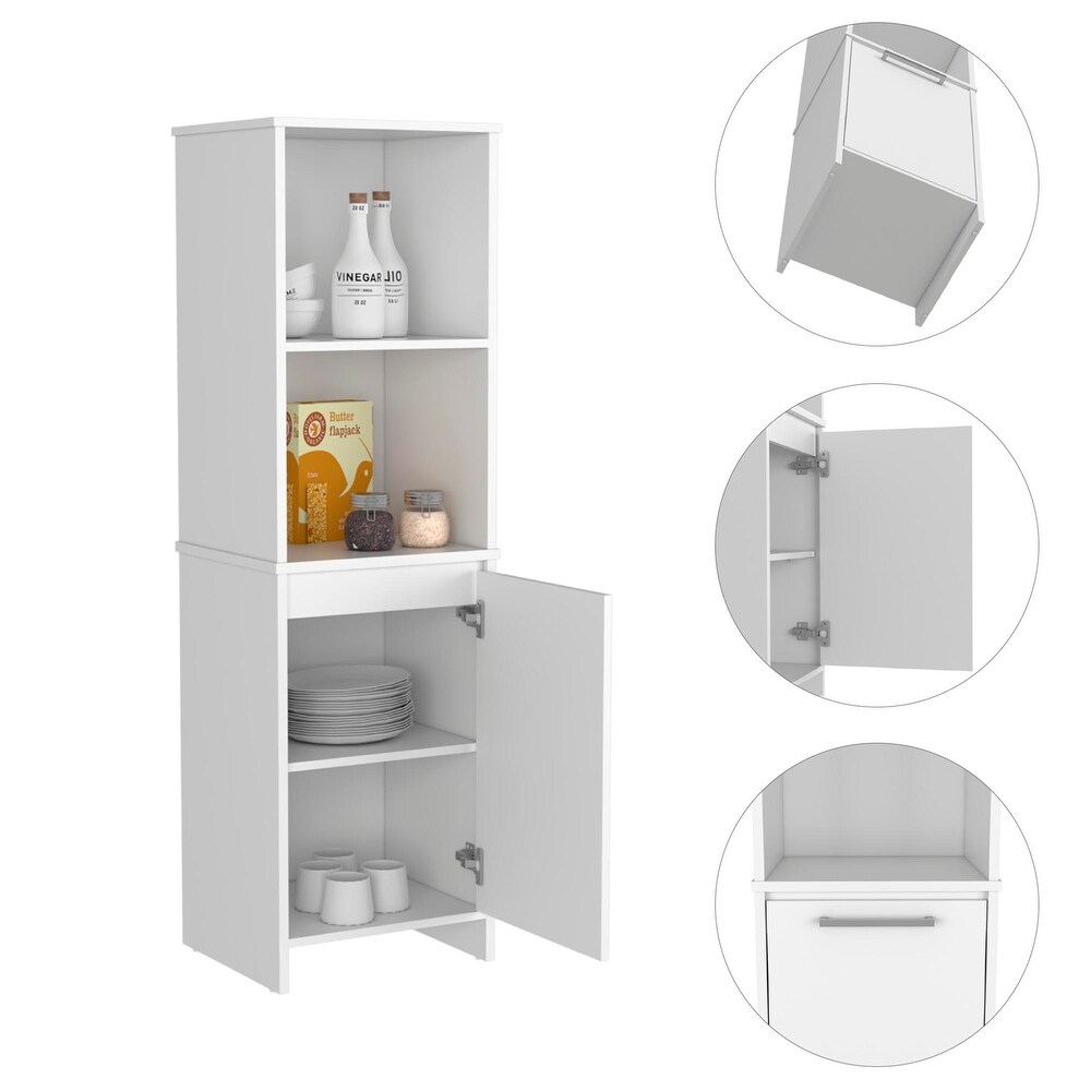 Pantry Cabinet with 4 Shelves and 1 Door