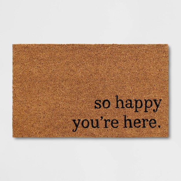 So Happy You x27 re Here Doormat Natural