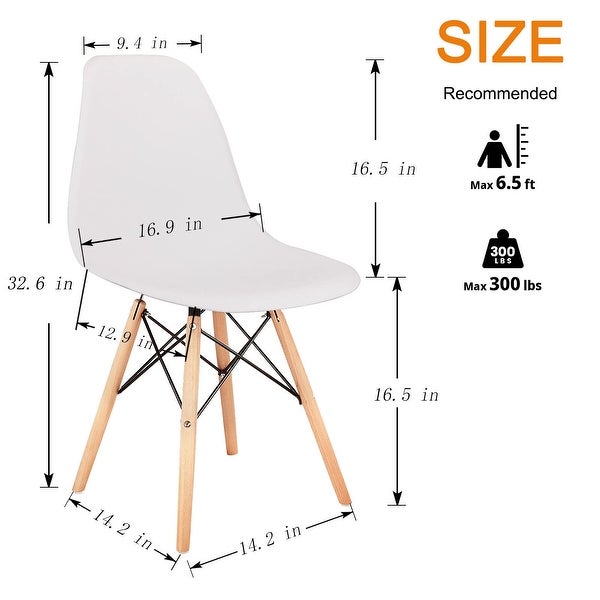 The Comfy Modern Dining Chair Home and Kitchen Dining roomchairs Set of 4 - as picture