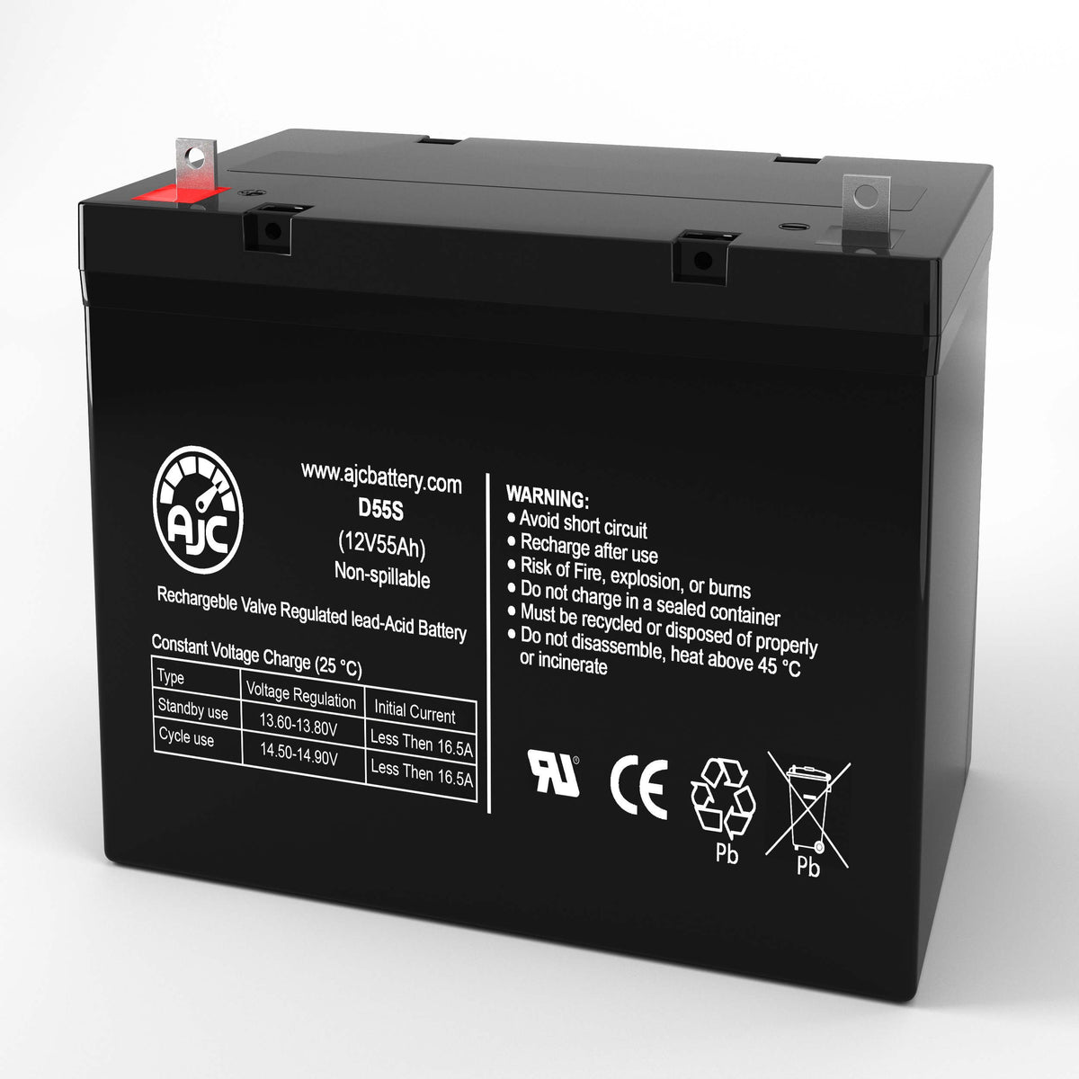 BB MPL5512H 12V 55Ah UPS Replacement Battery BatteryClerkcom UPS