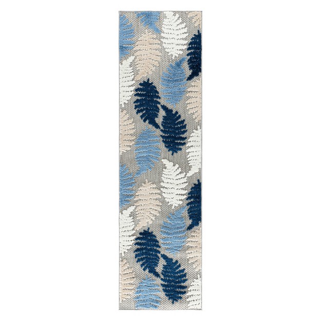 World Rug Gallery Seville Floral Leaves Indoor outdoor Area Rug