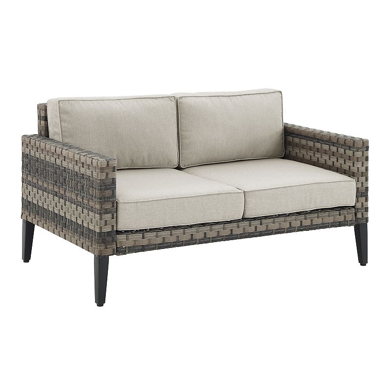 Crosley Prescott Patio Wicker Loveseat Couch