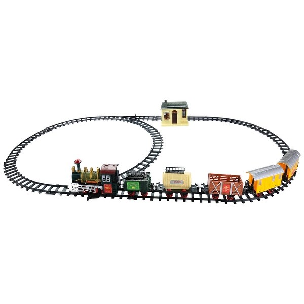 18Piece Lighted and Animated Continental Express Train Set with Sound