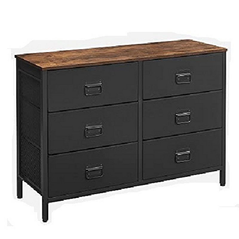 Vertical Wide Dresser Storage Tower， Dresser With 6 Drawers