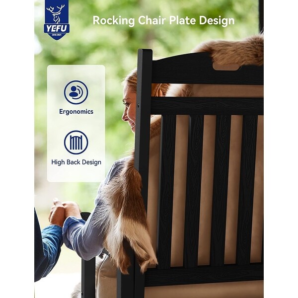 WINSOON All Weather Outdoor Rocking Chair，Set of 4