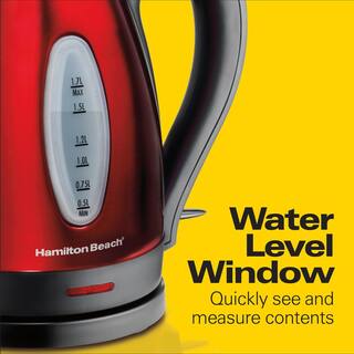 Hamilton Beach 7-Cup Red Stainless Steel Electric Kettle 40885