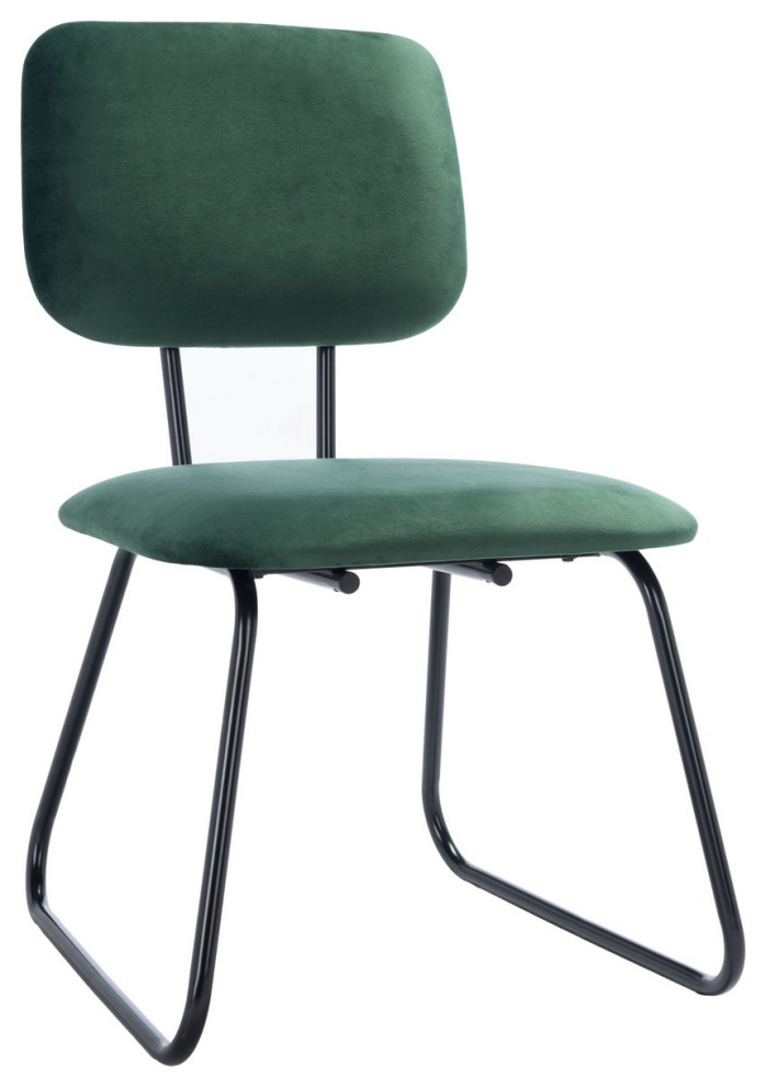 Hallie Side Chair Malachite Green Velvet Set 2   Contemporary   Armchairs And Accent Chairs   by Peachtree Fine Furniture  Houzz