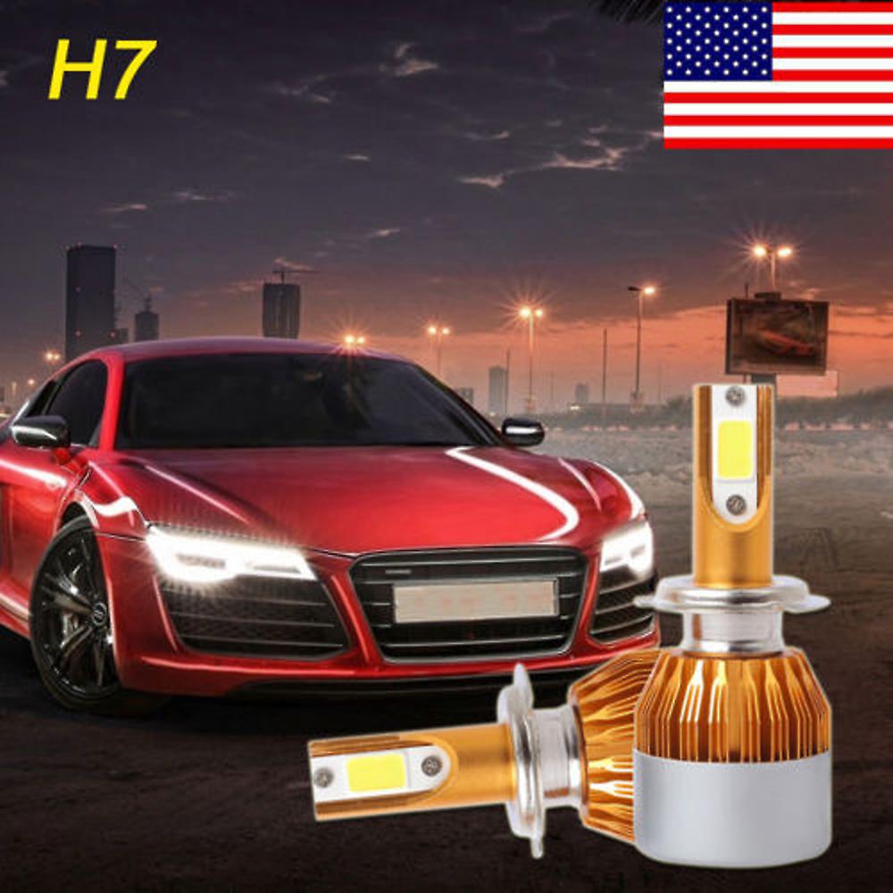 2x H7 72w 16000lm Led Auto Car Headlights Driving Bulbs High Or Low Beam 6000k