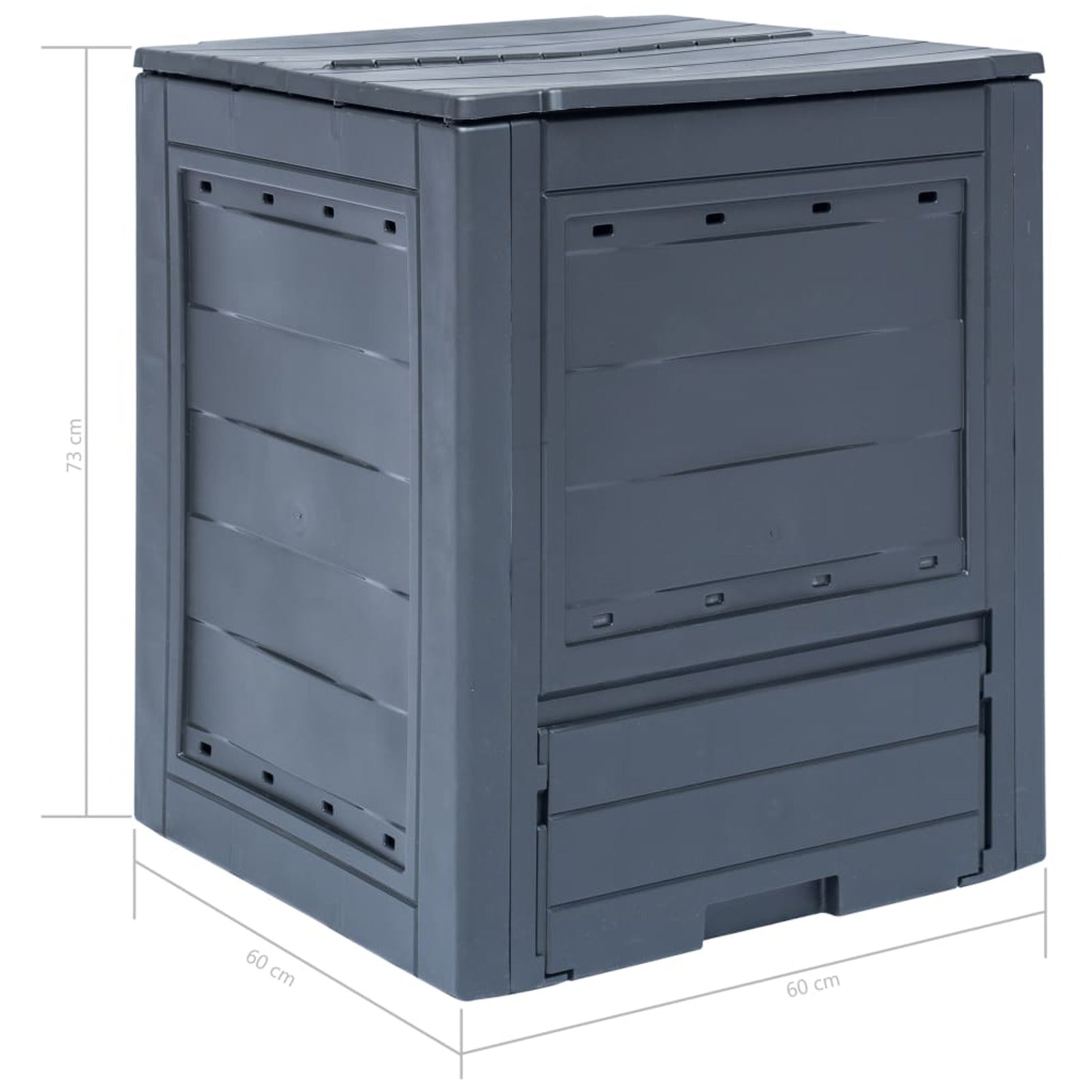 Garden Composters 2 pcs Gray 23.6"x23.6"x28.7" 137.4 gal