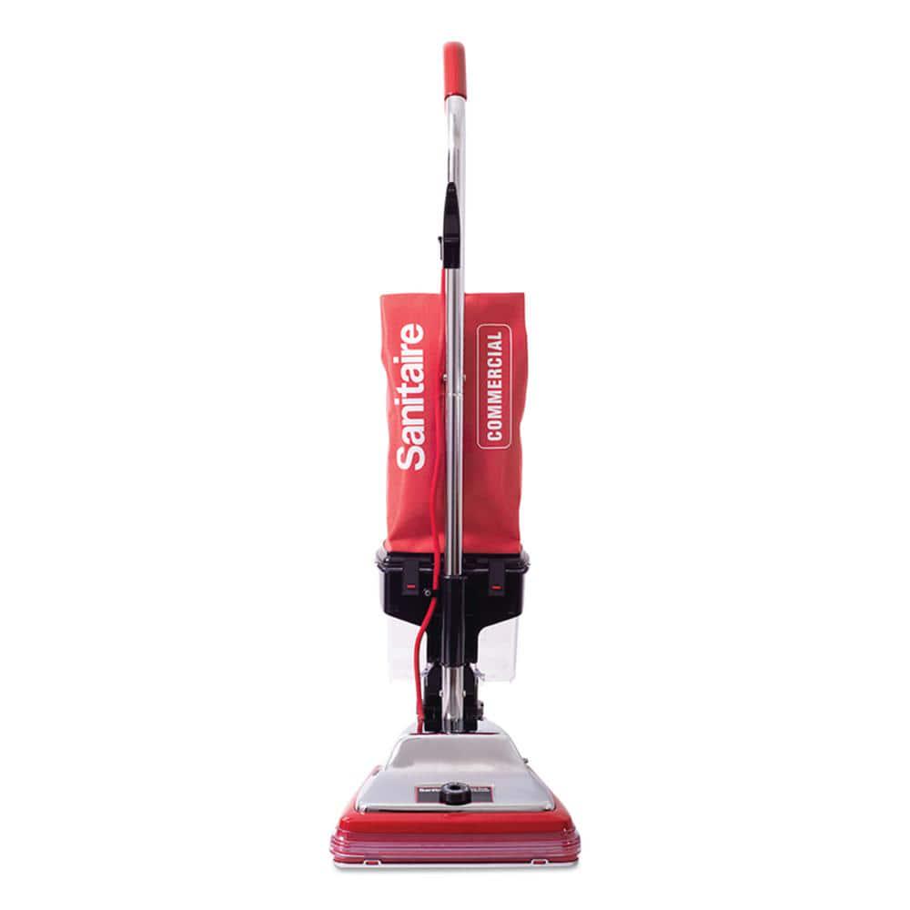 Sanitaire Tradition Upright Vacuum Cleaner with Dust Cup 7 Amp 12 in Path RedSteel