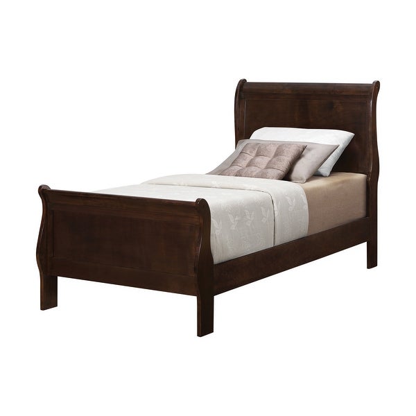 Graffenstaden Cappuccino 2-piece Sleigh Bedroom Set with Nightstand - - 34935986