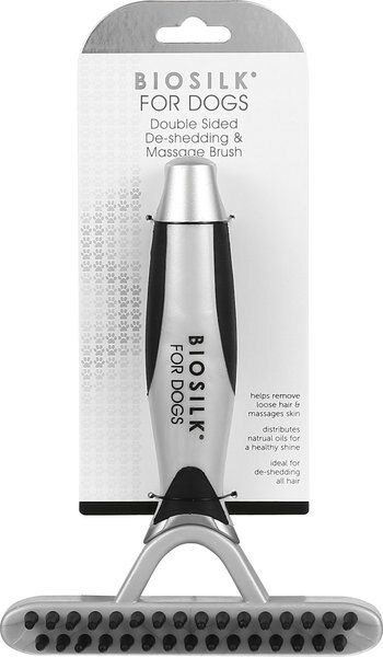 BioSilk Double Sided De-Shedding and Massage Dog Brush