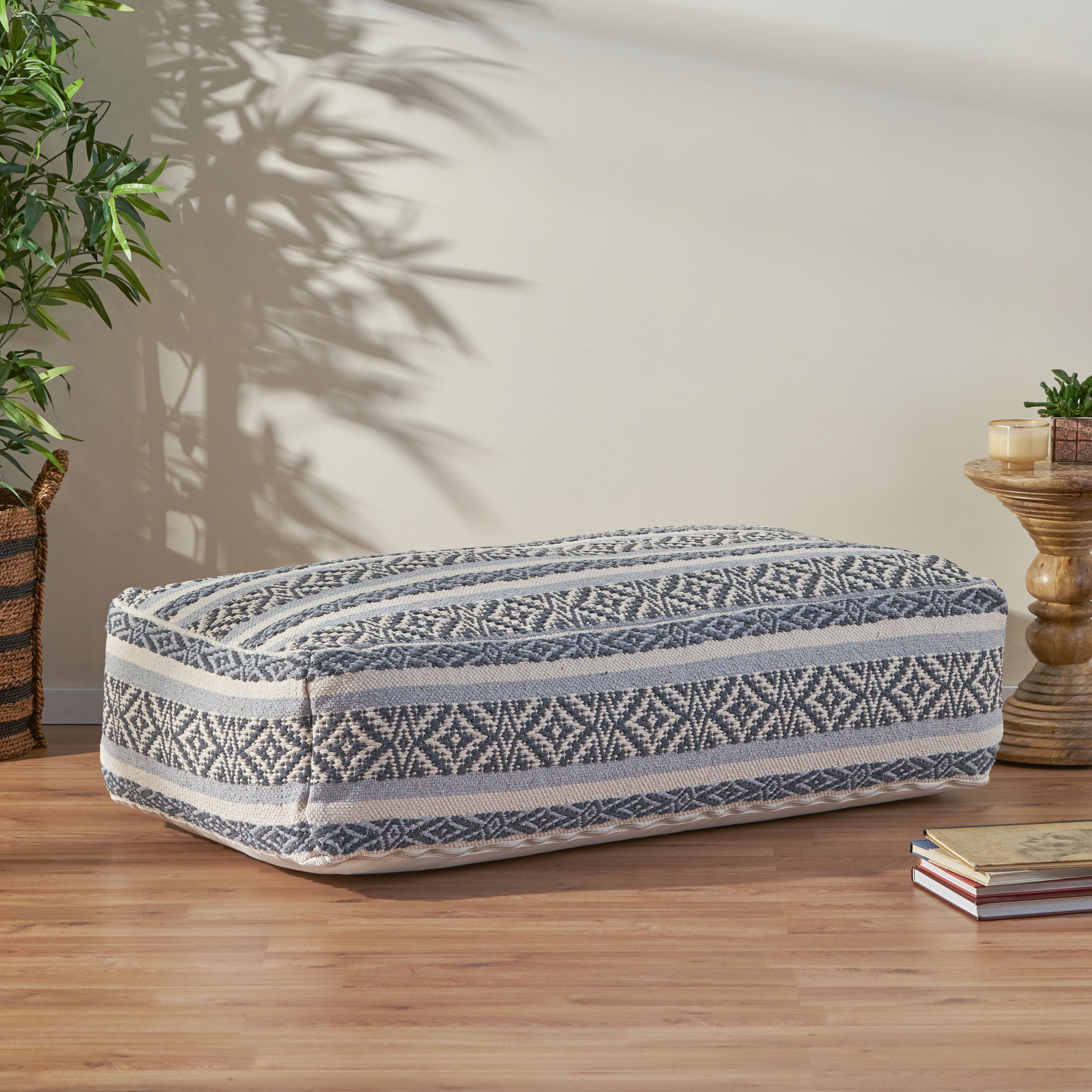 Aahaan Boho Rectangular Bean Bag Ottoman