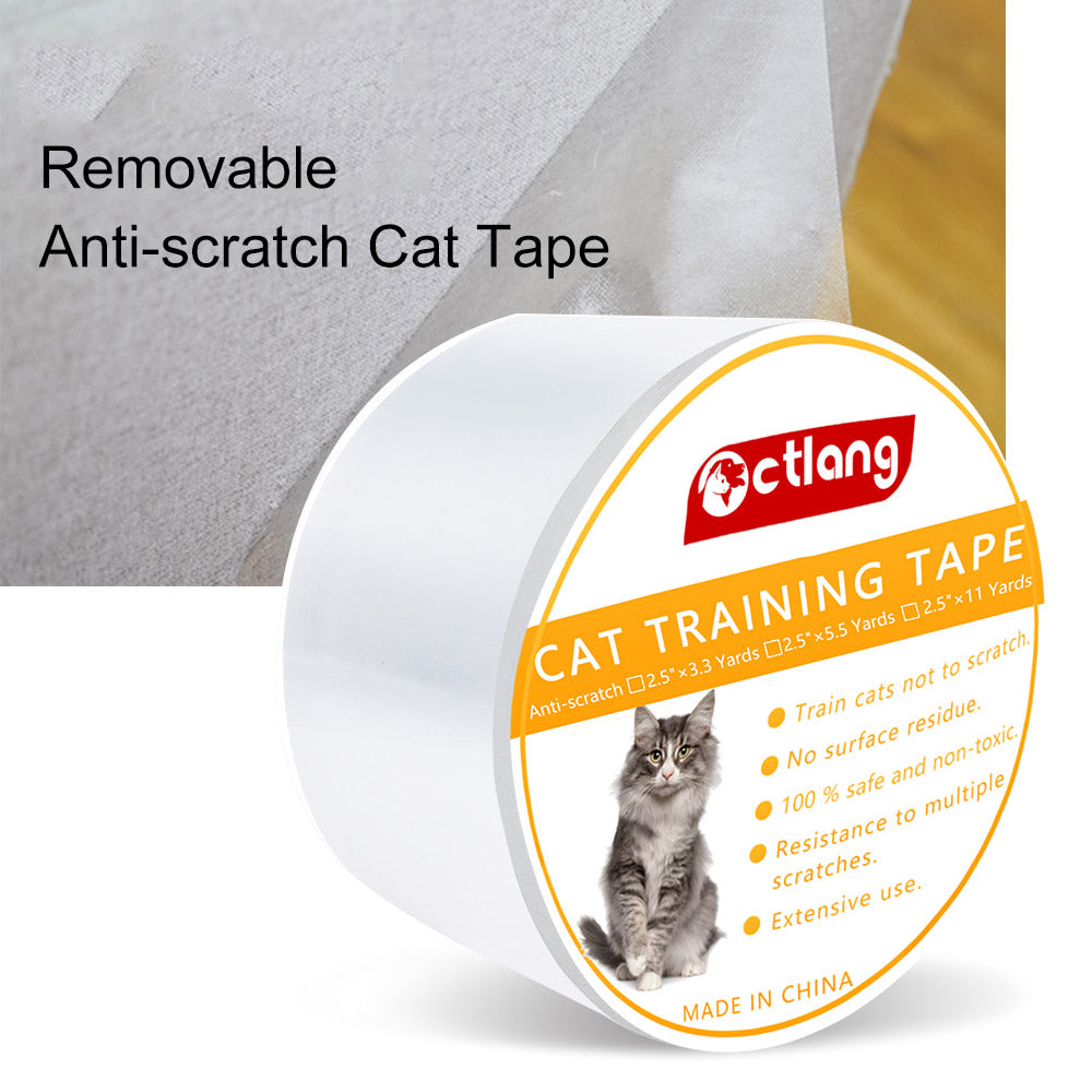 Anself -scratch Cat Tape Cat Scratch Deterrent Tape Clear Double-Sided Cat Training Tape