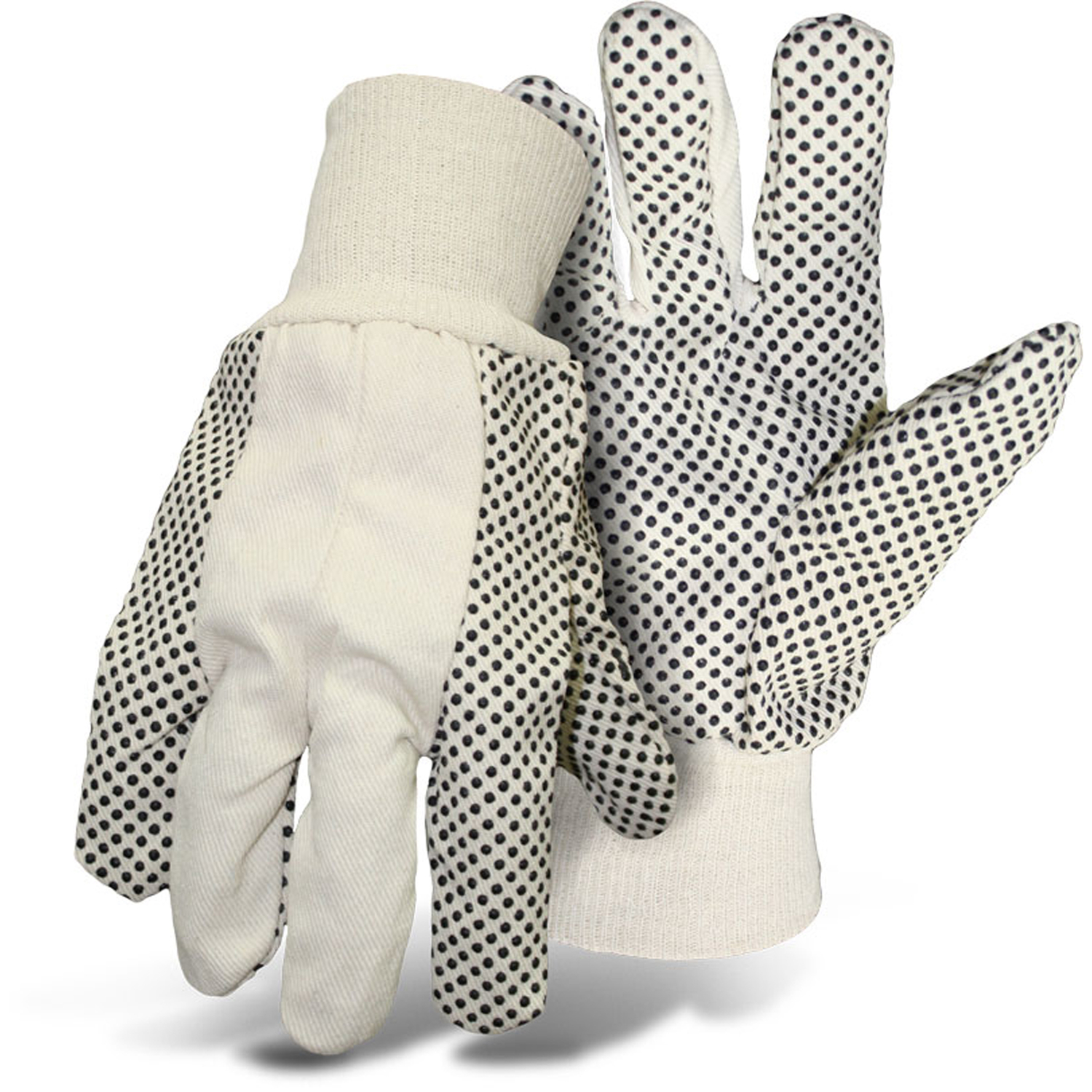 Boss Men\u0027s Indoor/Outdoor Dotted Work Gloves White L 1 pair