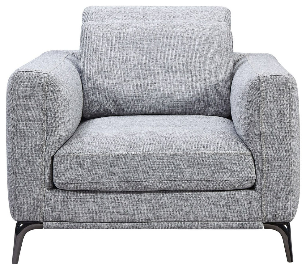 Divani Casa Beaman Modern Grey Fabric Chair   Modern   Armchairs And Accent Chairs   by Vig Furniture Inc.  Houzz