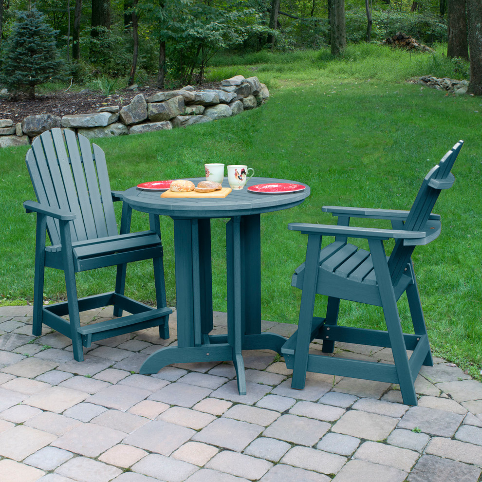 Hamilton 3 Piece Round Counter Height Dining Set   Contemporary   Outdoor Pub And Bistro Sets   by highwood  Houzz