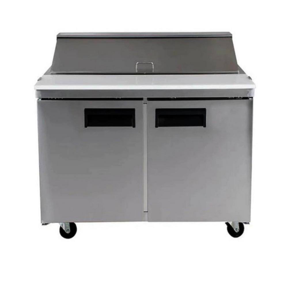 Cooler Depot 60 in. W 15 cu. ft. Commercial Food Prep Sandwich Table Refrigerator Cooler in Stainless Steel cd-xsp60