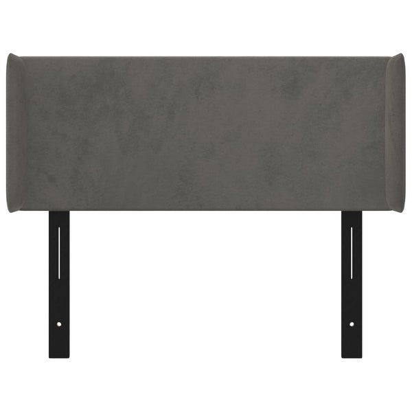 vidaXL Headboard with Ears Dark/Light Gray Velvet - - 37455491