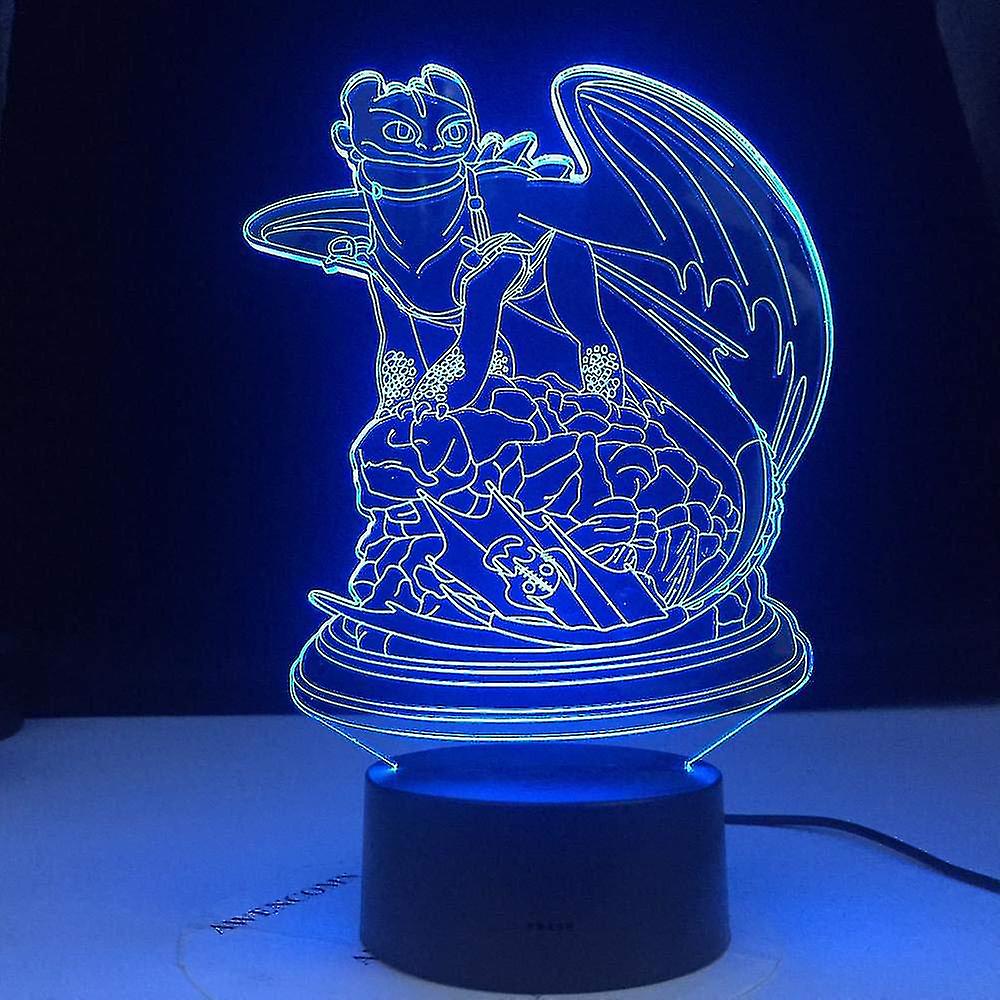 Beautiful Gift How To Train Your Dragon Lamp Dragon Toothless Lamp