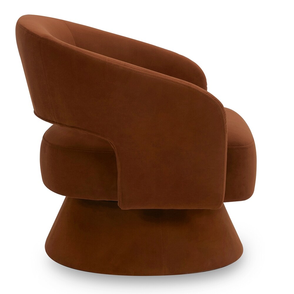 Jamie Swivel Fabric Accent Chair