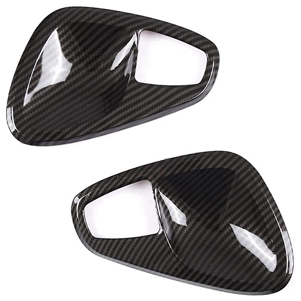 Car Inner Door Handle Bowl Cover Trim Sticker For Smart 451 Fortwo 2010-2014 Accessories， Carbon Fi