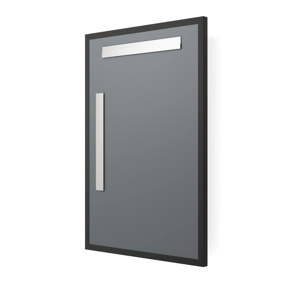 better bevel 24 in. x 36 in. Metal Framed Rectangular Bathroom Vanity Mirror in Black 20008