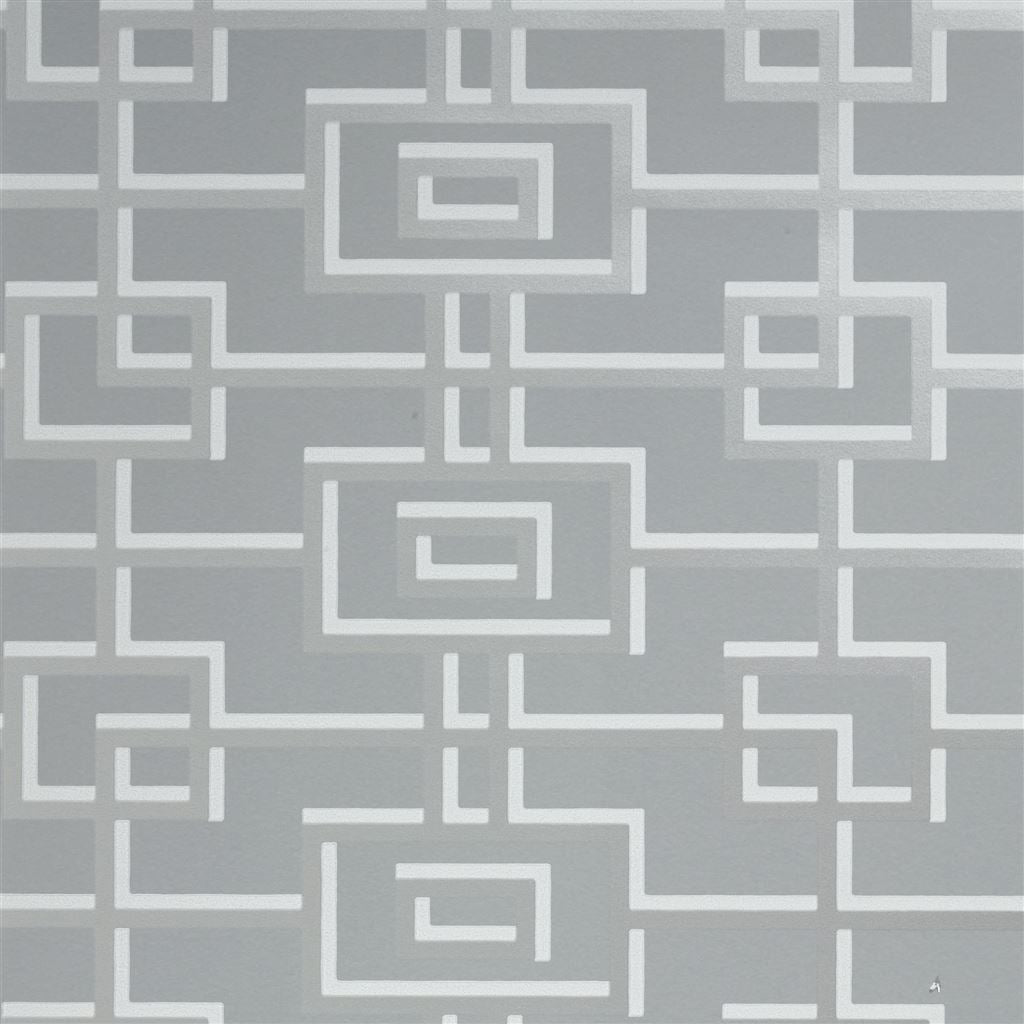 Rheinsberg Wallpaper in Zinc from the Zardozi Collection by Designers Guild