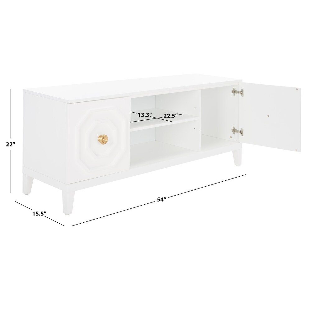 SAFAVIEH Home Collection Riya 2 Door Single Shelf Media Stand   54\