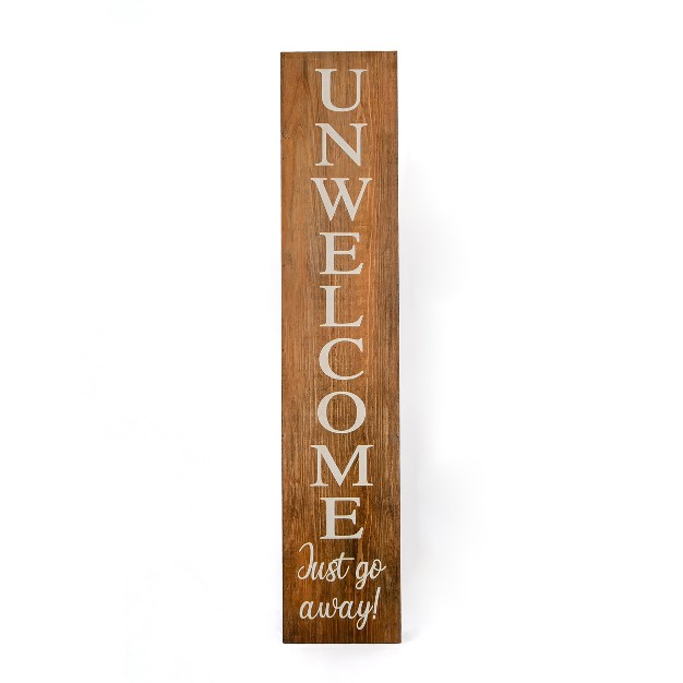 Halloween unwelcome quot Porch Sign Natural Color