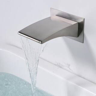 SUMERAIN Modern Single Handle Wall Mounted Faucet with Hand Shower and Anti Scald in Brushed Nickel S2121NW-HD